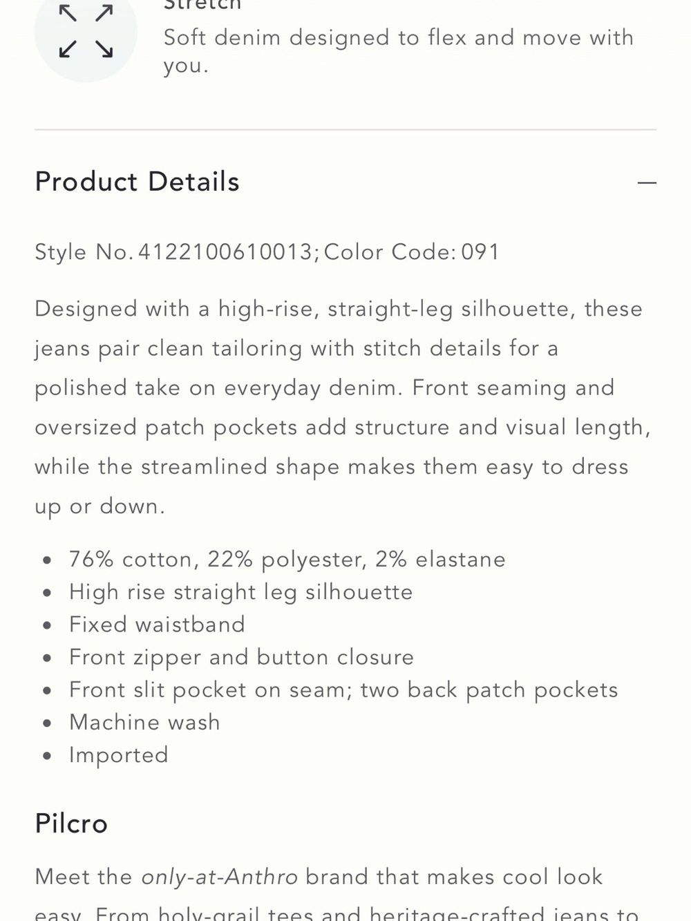 Pilot High Rise Seamed Straight Leg Jeans - Picture 8 of 8